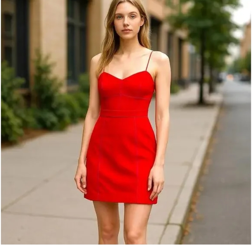Banana Republic Vibrant Red Mini Dress Cocktail Party Event